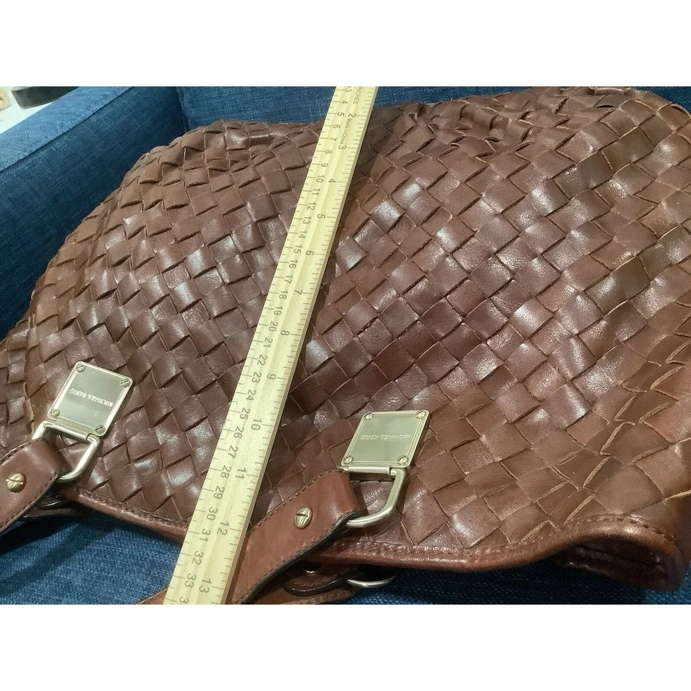 Michael Kors Womens Double Handles Brown Tote Bag Sz L